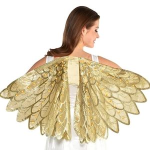 Gold Feather Light-Up Wings